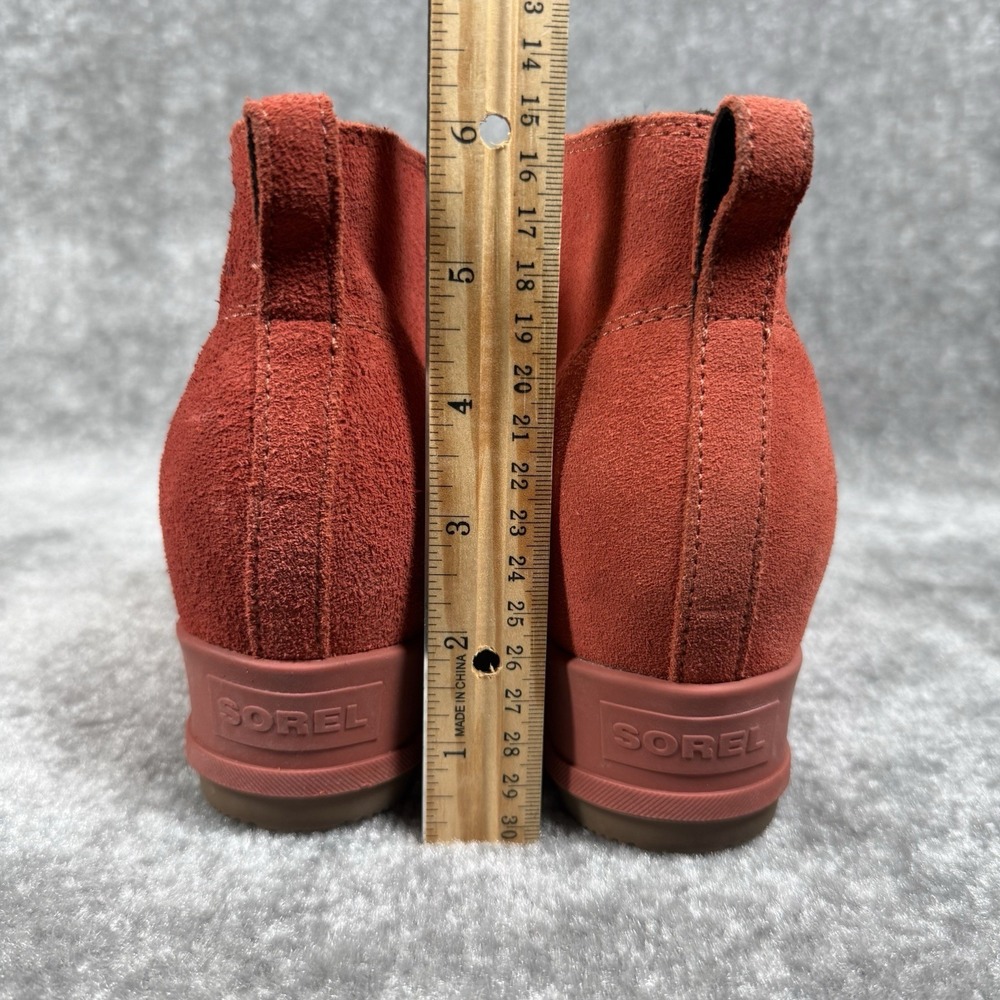 Sorel Evie Pull On Wedge Booties Women's 10 Red Waterproof NL4910-849 - Picture 3 of 9